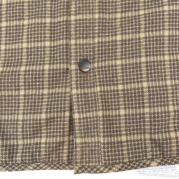 Hawx Work Gear Shacket Mens XL Brown Plaid Sherpa Lined Pockets Snap Button - Picture 15 of 16